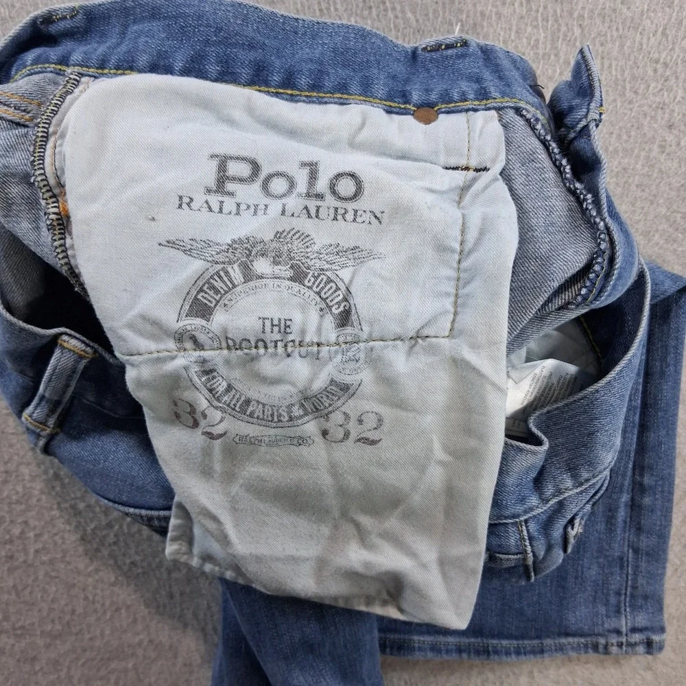 Polo Ralph Lauren Bootcut Jeans Mens 32x32 Blue Mid Wash Stretch Denim